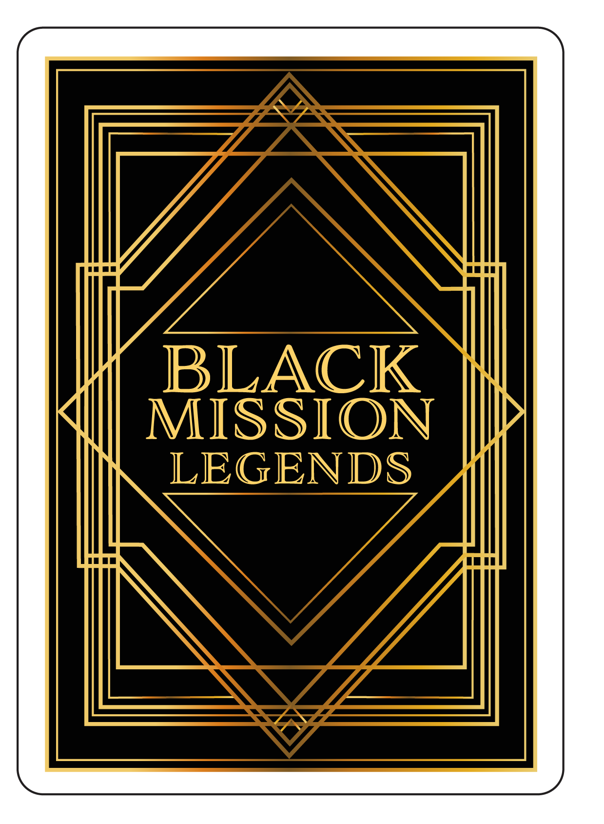 Black Mission Legends playing cards